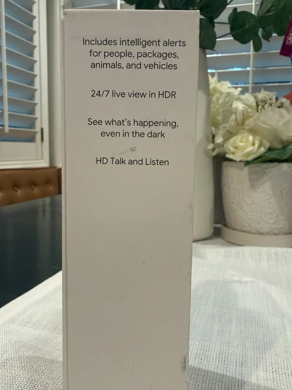 Google Nest Doorbell (Battery) - Snow | 6x digital zoom video doorbell, HD, 24/7